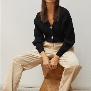 Black fine knit sweater size small